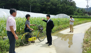 왜관읍 낙산3리 상습침수지 방문