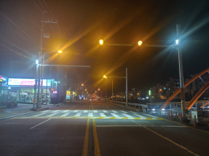 칠곡군, 횡단보도에 LED 집중조명 야간 투광기 설치