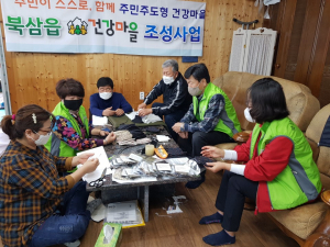 북삼읍 건강마을, 필터 교체형 면마스크 제작 재능기부