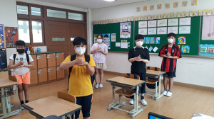 동명동부초 전교생 '덕분에 챌린지' 참여
