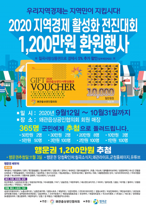 왜관읍상공인협의회 '지역경제활성화 1200만원 환원행사' 개최