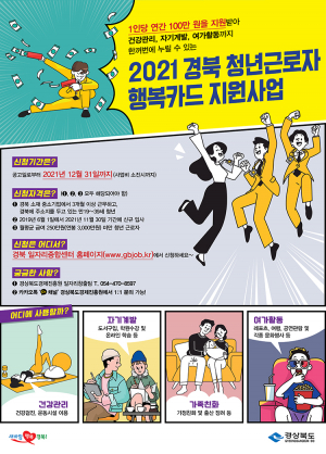 경북도, 청년근로자 1,260명... 100만원 포인트 지원