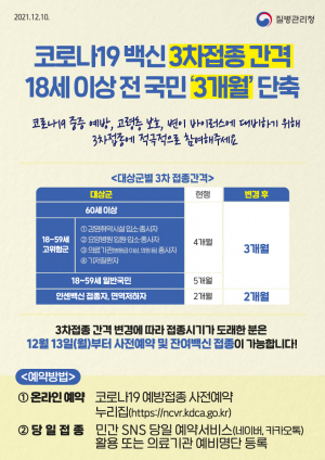 경북도, 코로나19 백신 3차 접종으로 소중한 일상 지켜달라