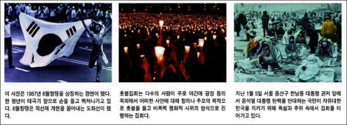 1987년 '6월항쟁' 2002~17년 '촛불시위' 2025년 '계몽집회'
