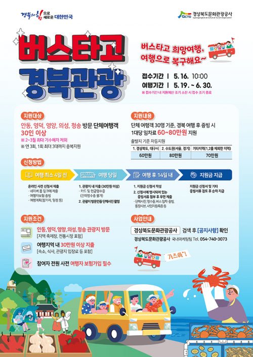 경북도, 산불 피해지역 회복을 위한 ‘버스타고 경북관광’ 확대 추진