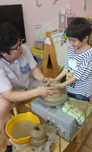 약목초등, 나만의 도자기 화분을 만들자