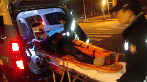 칠곡소방서, 교통사고 운전자 구조