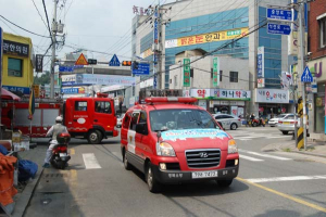 칠곡소방서 소방차 길 터주기 군민 참여훈련 실시
