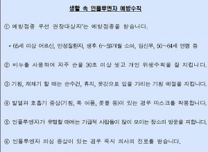 어김없이 찾아오는 독감 유행, 예방이 최선