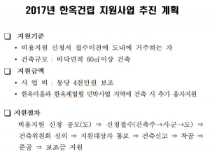 경북도, 한옥 신축 최대 4천만원 지원