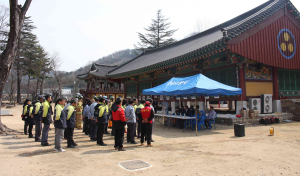 칠곡소방서, '중요 목조문화재 송림사' 합동소방훈련
