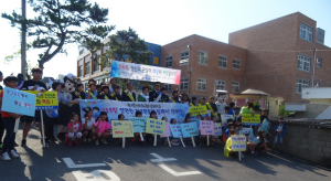 왜관동부초등, 등굣길 교통안전 캠페인 실시