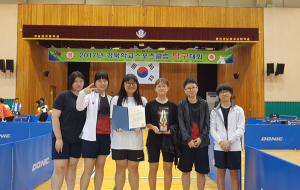 순심여고 스피릿, 경북 학교스포츠클럽 탁구대회 입상