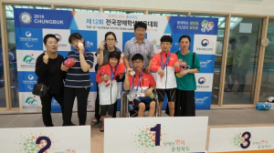 제12회 전국장애학생체육대회 칠곡군선수들 수영 종목 메달 획득