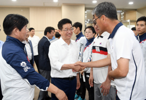 이철우 도지사, 아시안게임 출전 경북출신(소속) 국가대표 선수단 격려