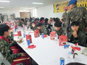 왜관중 1학년, 병영체험시간 가져