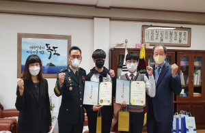 동명고, '육군 준장 곽열목 장군' 금의환향 모교 방문