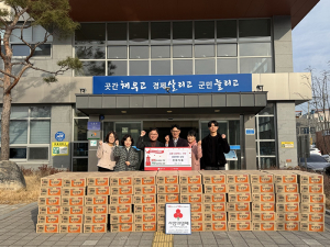 지천면 진미식품, 이웃사랑 실천 위해 라면 220박스 기탁