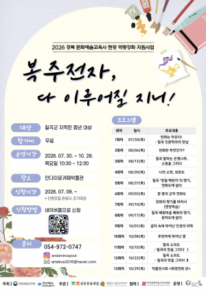안다미로귀때박물관 민화 프로그램 ‘복주전자, 다 이루어질 지니!’ 운영